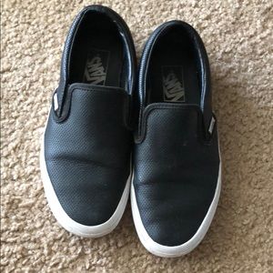 Black perforated vans